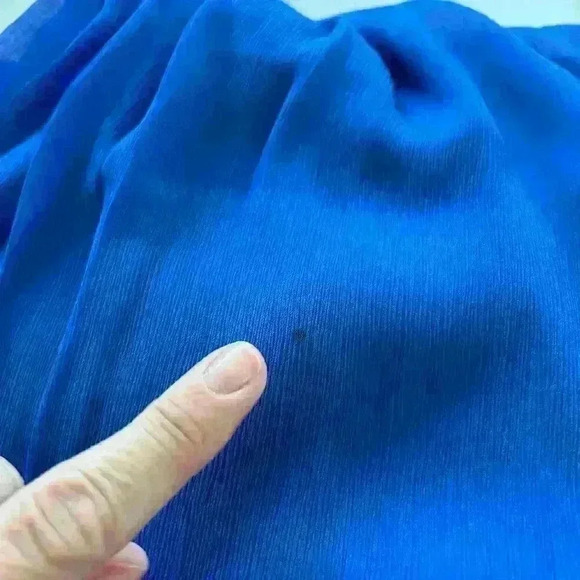 J.‎ Crew Juliet Dress 100 percent Silk Royal Blue Strapless Vintage - Picture 13 of 15